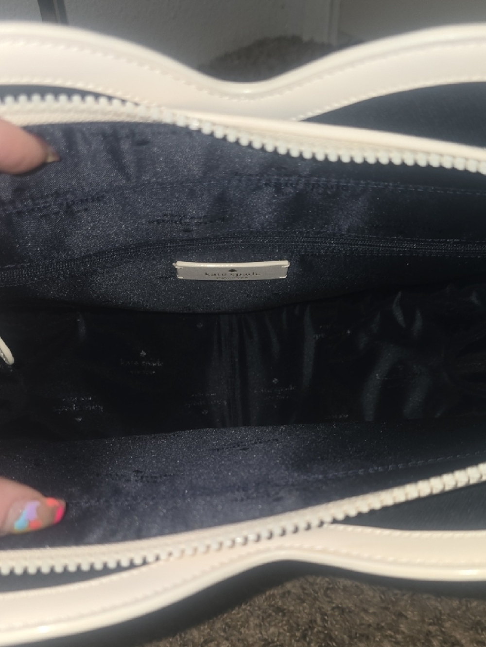 Kate Spade Dark Blue Denim Heart Tote W/ Pride Collection Multi Logo (NWT)💗🌈💙 - Picture 8 of 9